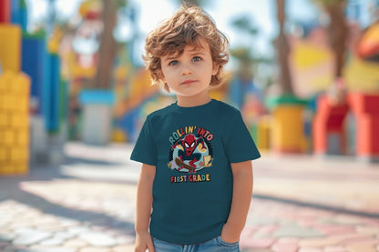 🕷️🛹 Rollin' Into First Grade – Spider Hero Skate Tee 🎮✨