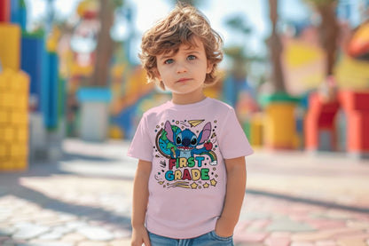 🌍✨ First Grade World Explorer – Stitch Edition 🌈💙