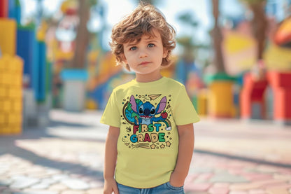 🌍✨ First Grade World Explorer – Stitch Edition 🌈💙