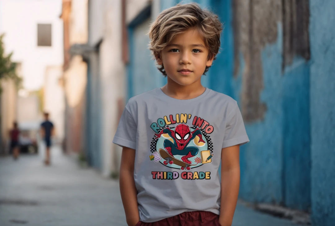 🕸️🛹 Third Grade – Rollin’ In With Spidey Swag! 💥🏙️