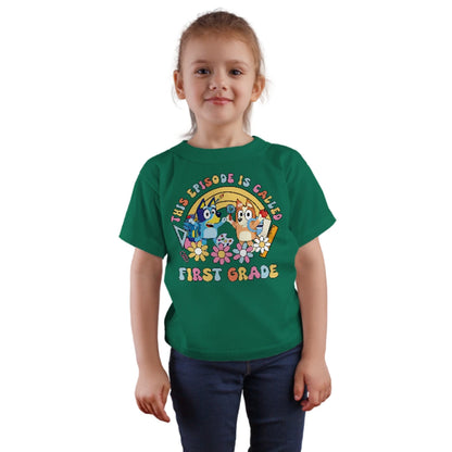 🐾✨ This Episode is Called: First Grade! – Bluey & Bingo School Adventure Tee 🎒📚