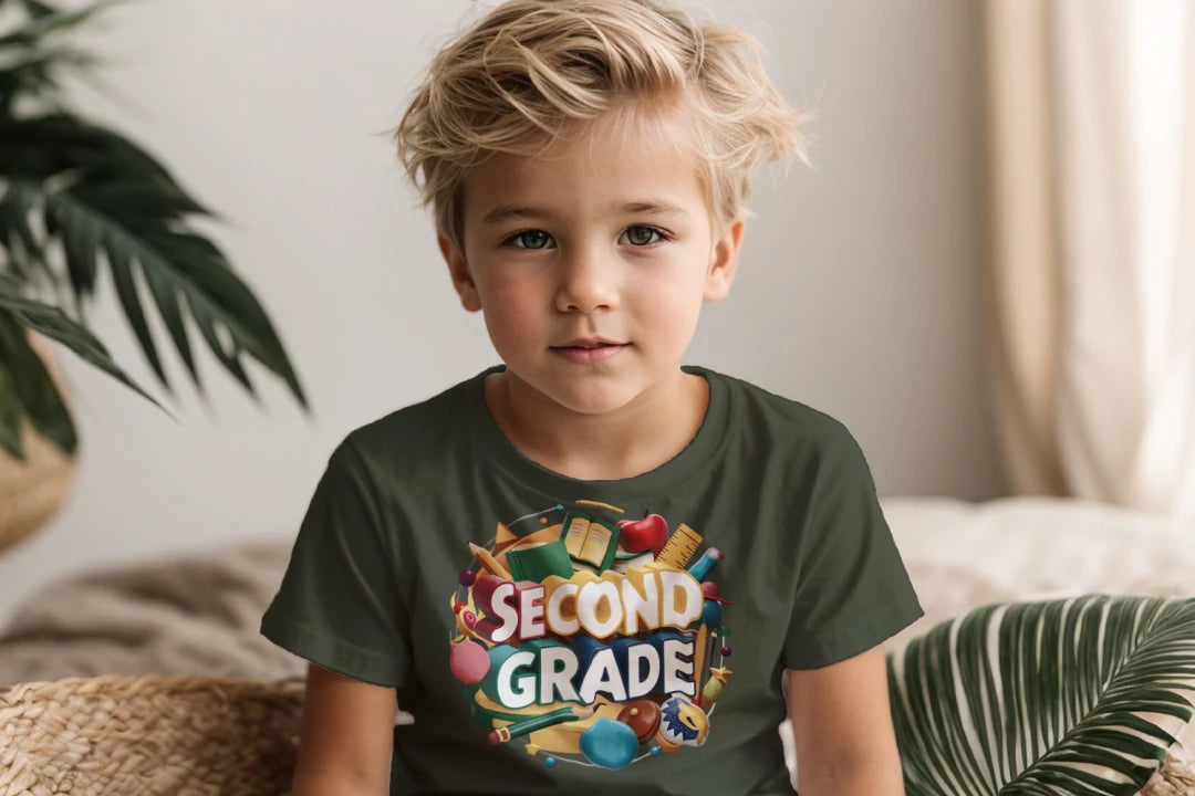 📚✏️ Second Grade – School Stuff & Smart Style! 🎨🌎🍎