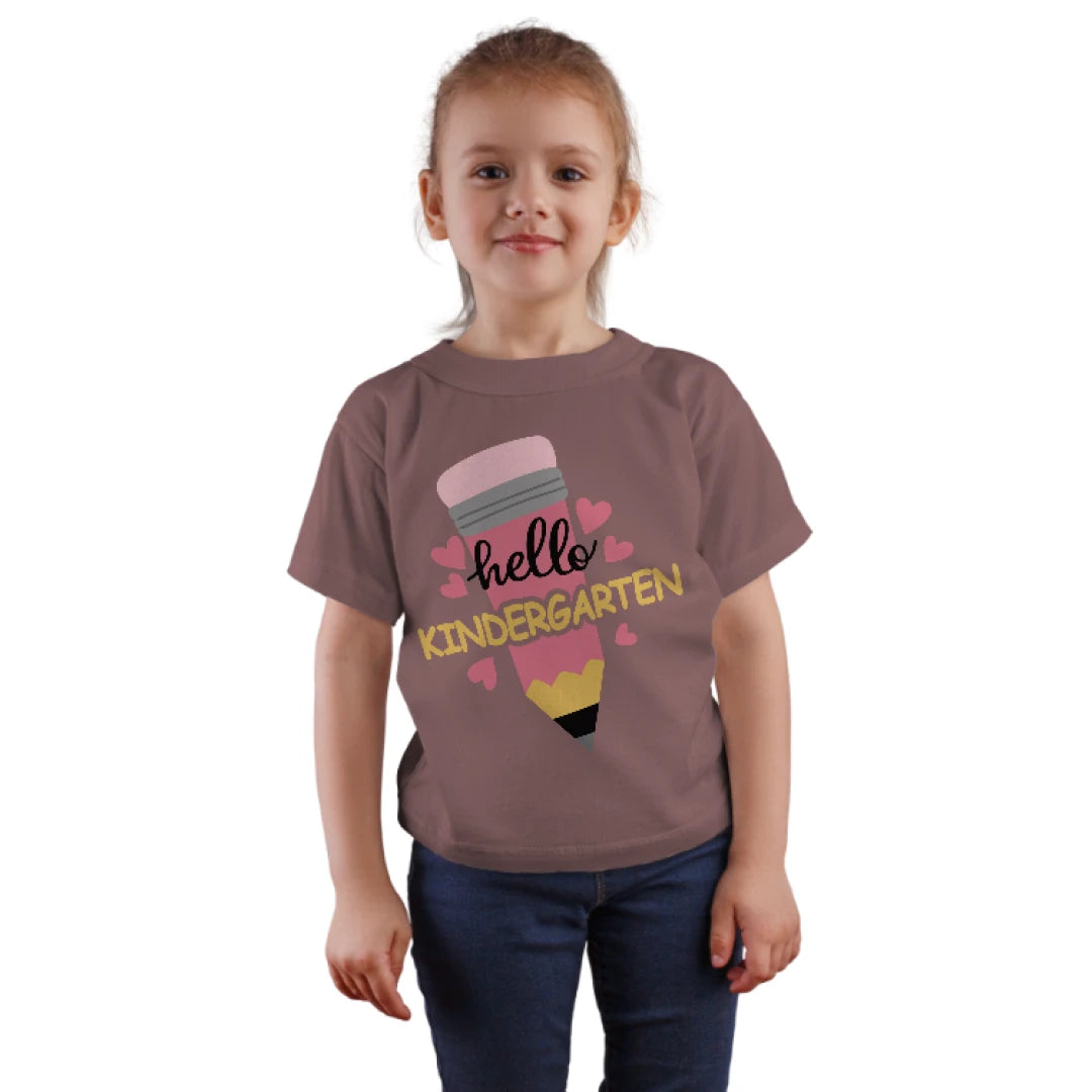 ✏️💕 "Hello Kindergarten" – Sweet Start Pencil Tee for Littles 🎒✨