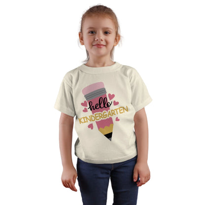 ✏️💕 "Hello Kindergarten" – Sweet Start Pencil Tee for Littles 🎒✨