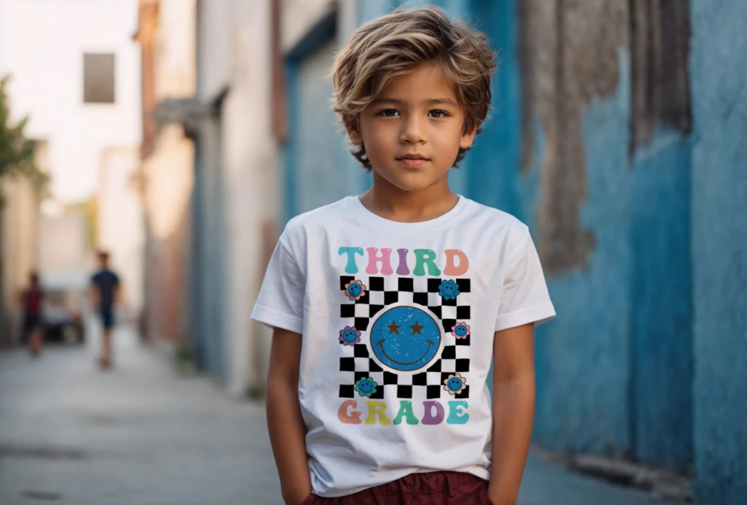 😊🌀 Third Grade – Smile, Sparkle & Checkerboard Cool! 💫🌼