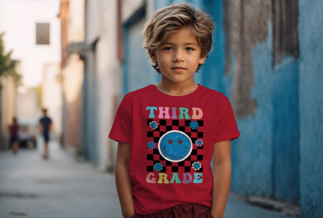 😊🌀 Third Grade – Smile, Sparkle & Checkerboard Cool! 💫🌼