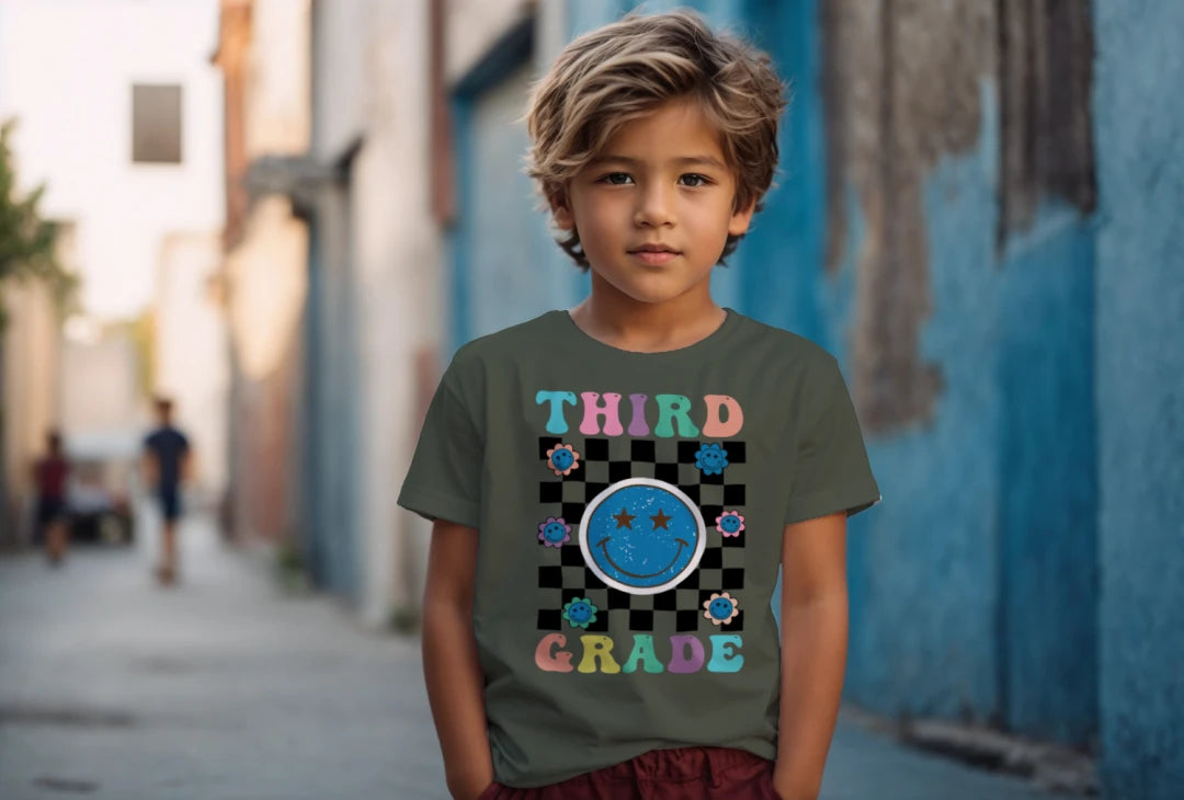 😊🌀 Third Grade – Smile, Sparkle & Checkerboard Cool! 💫🌼