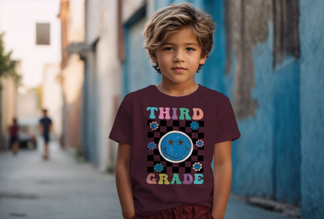 😊🌀 Third Grade – Smile, Sparkle & Checkerboard Cool! 💫🌼