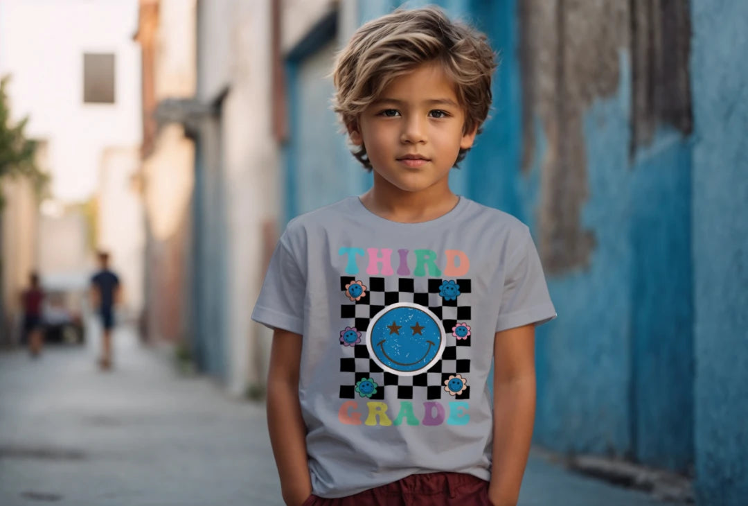 😊🌀 Third Grade – Smile, Sparkle & Checkerboard Cool! 💫🌼