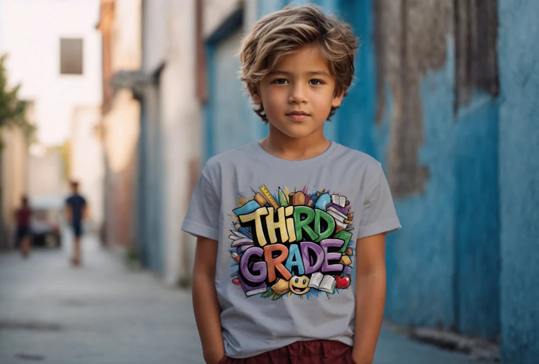 📚✏️ Third Grade – Bright Books & School Day Vibes! 🌍🍎