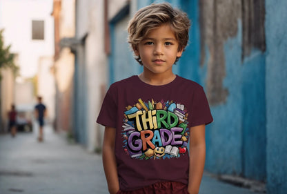 📚✏️ Third Grade – Bright Books & School Day Vibes! 🌍🍎