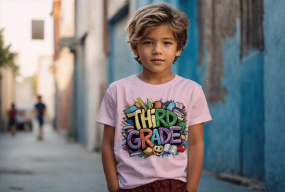 📚✏️ Third Grade – Bright Books & School Day Vibes! 🌍🍎