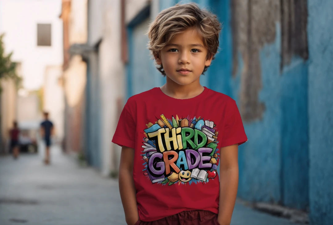 📚✏️ Third Grade – Bright Books & School Day Vibes! 🌍🍎