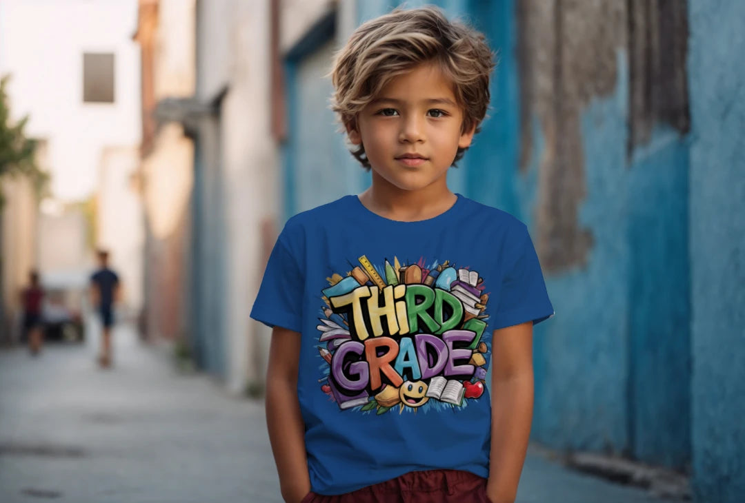 📚✏️ Third Grade – Bright Books & School Day Vibes! 🌍🍎