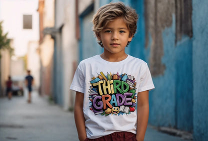 📚✏️ Third Grade – Bright Books & School Day Vibes! 🌍🍎