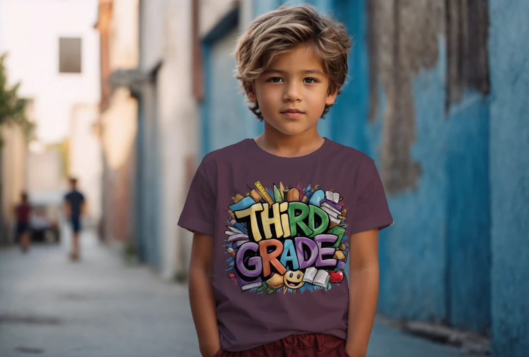 📚✏️ Third Grade – Bright Books & School Day Vibes! 🌍🍎
