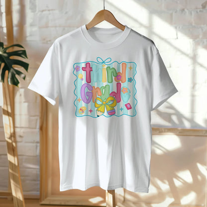🌈🎀 Third Grade – Pastel Dreams & Ribbon Beams! 💫📚