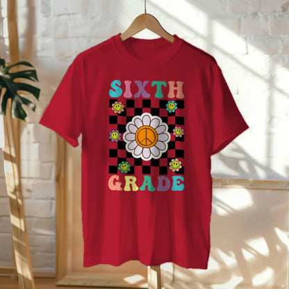 🌼 Groovy Sixth Grade Tee 🌼