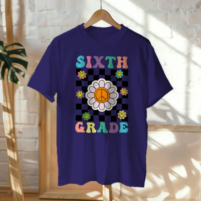 🌼 Groovy Sixth Grade Tee 🌼