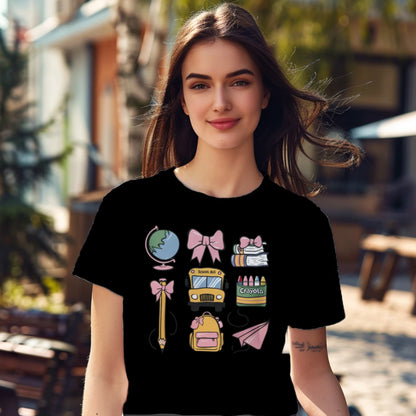 🎀 Back to School Grid Tee 📚✨