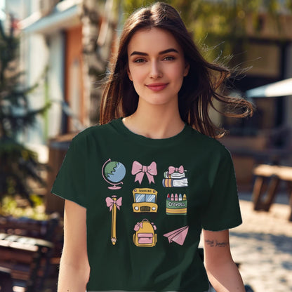🎀 Back to School Grid Tee 📚✨