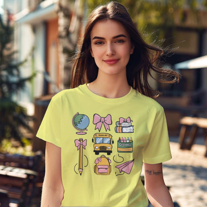 🎀 Back to School Grid Tee 📚✨