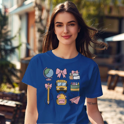🎀 Back to School Grid Tee 📚✨