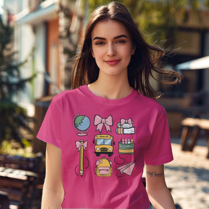 🎀 Back to School Grid Tee 📚✨
