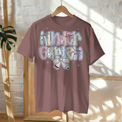 🎀🌸 "Kinder Garten Cutie" – Soft Pastel Bowtie Tee 💗🍃
