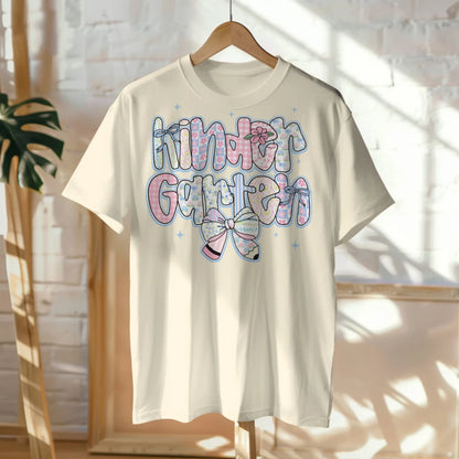 🎀🌸 "Kinder Garten Cutie" – Soft Pastel Bowtie Tee 💗🍃