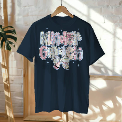 🎀🌸 "Kinder Garten Cutie" – Soft Pastel Bowtie Tee 💗🍃