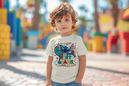 🌍✨ First Grade World Explorer – Stitch Edition 🌈💙