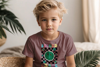 ⚡ Second Grade – Smiley Power Retro Vibes 😎🟢