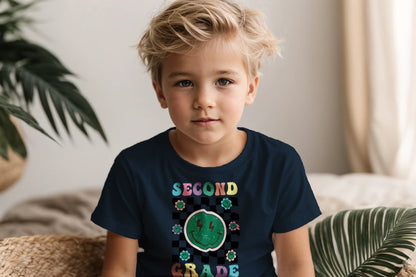 ⚡ Second Grade – Smiley Power Retro Vibes 😎🟢