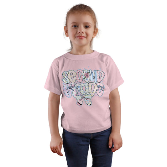 🎀✨ Second Grade – Coquette Cutie with Pencils & Pink Power! 💖✏️🌿