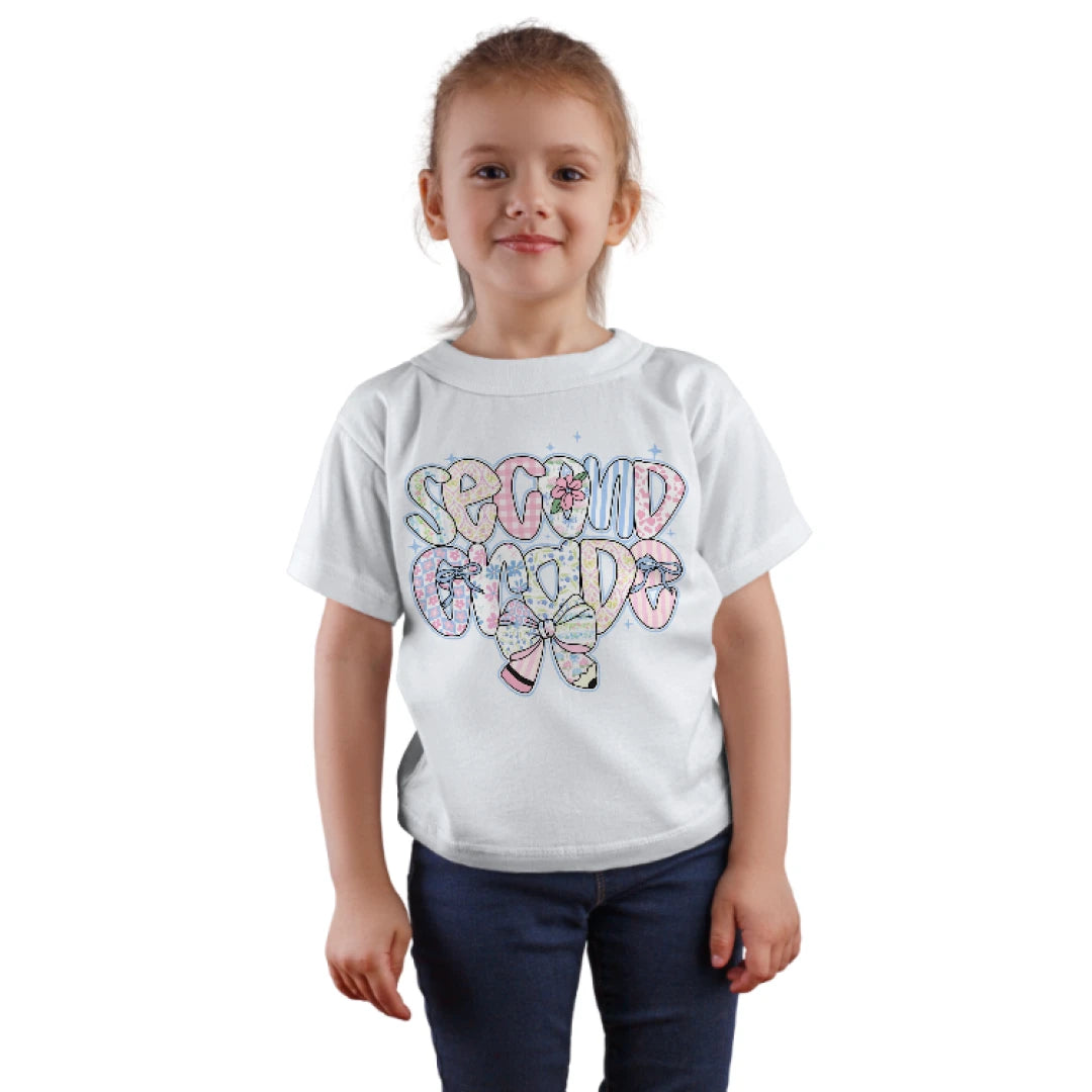 🎀✨ Second Grade – Coquette Cutie with Pencils & Pink Power! 💖✏️🌿