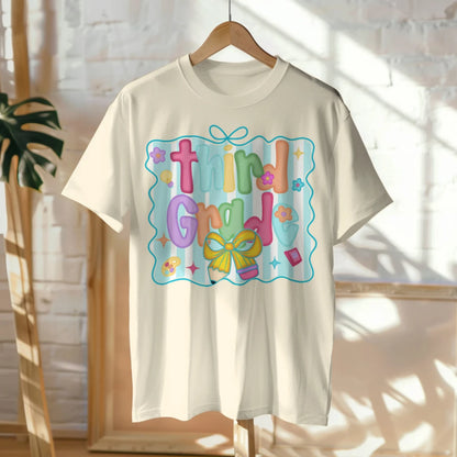 🌈🎀 Third Grade – Pastel Dreams & Ribbon Beams! 💫📚
