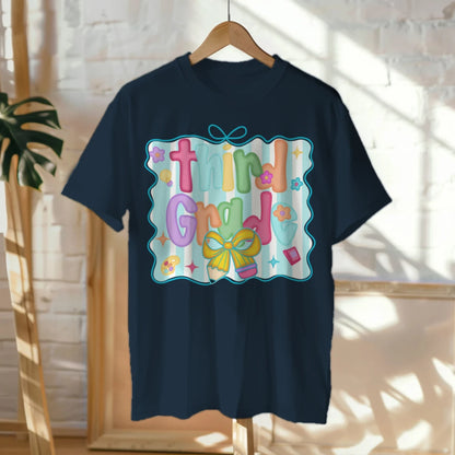 🌈🎀 Third Grade – Pastel Dreams & Ribbon Beams! 💫📚