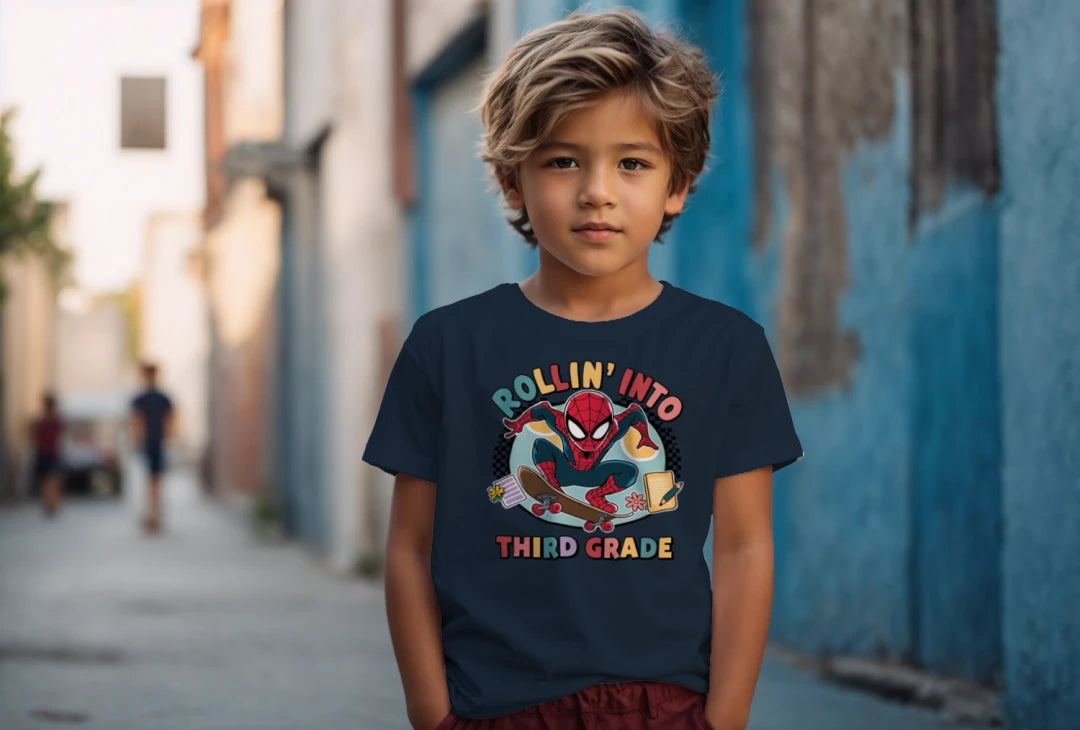 🕸️🛹 Third Grade – Rollin’ In With Spidey Swag! 💥🏙️
