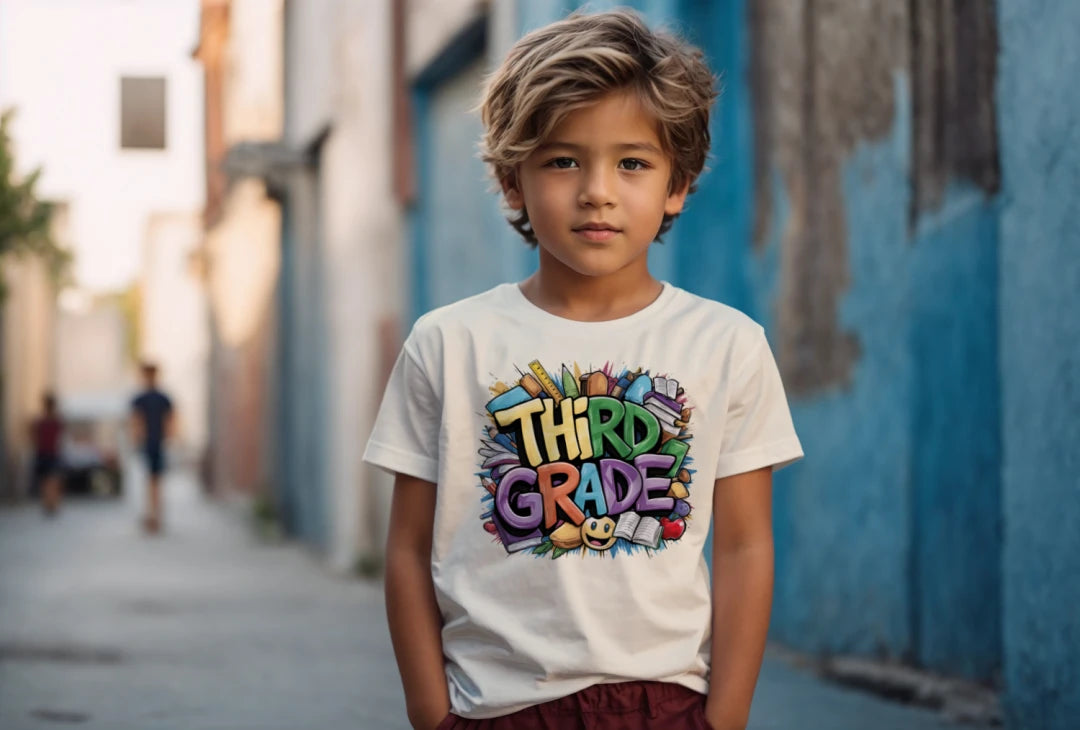 📚✏️ Third Grade – Bright Books & School Day Vibes! 🌍🍎