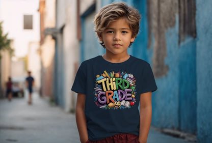 📚✏️ Third Grade – Bright Books & School Day Vibes! 🌍🍎