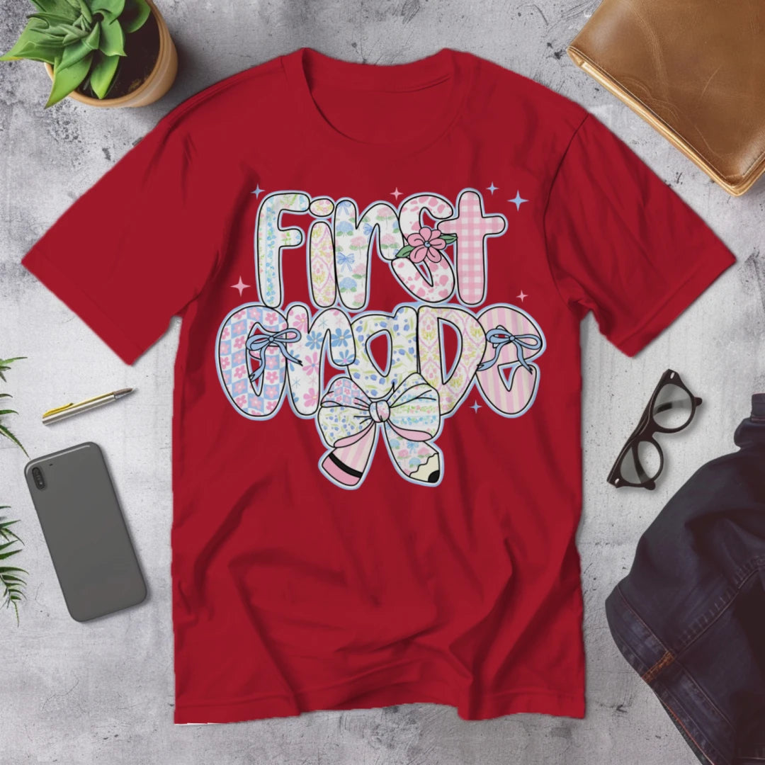 🌸 First Grade – Pastel Pattern Power 🎀✨