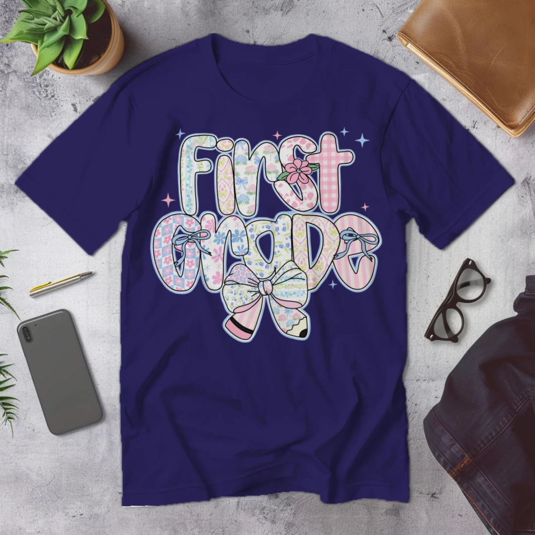 🌸 First Grade – Pastel Pattern Power 🎀✨