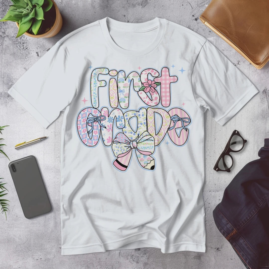 🌸 First Grade – Pastel Pattern Power 🎀✨