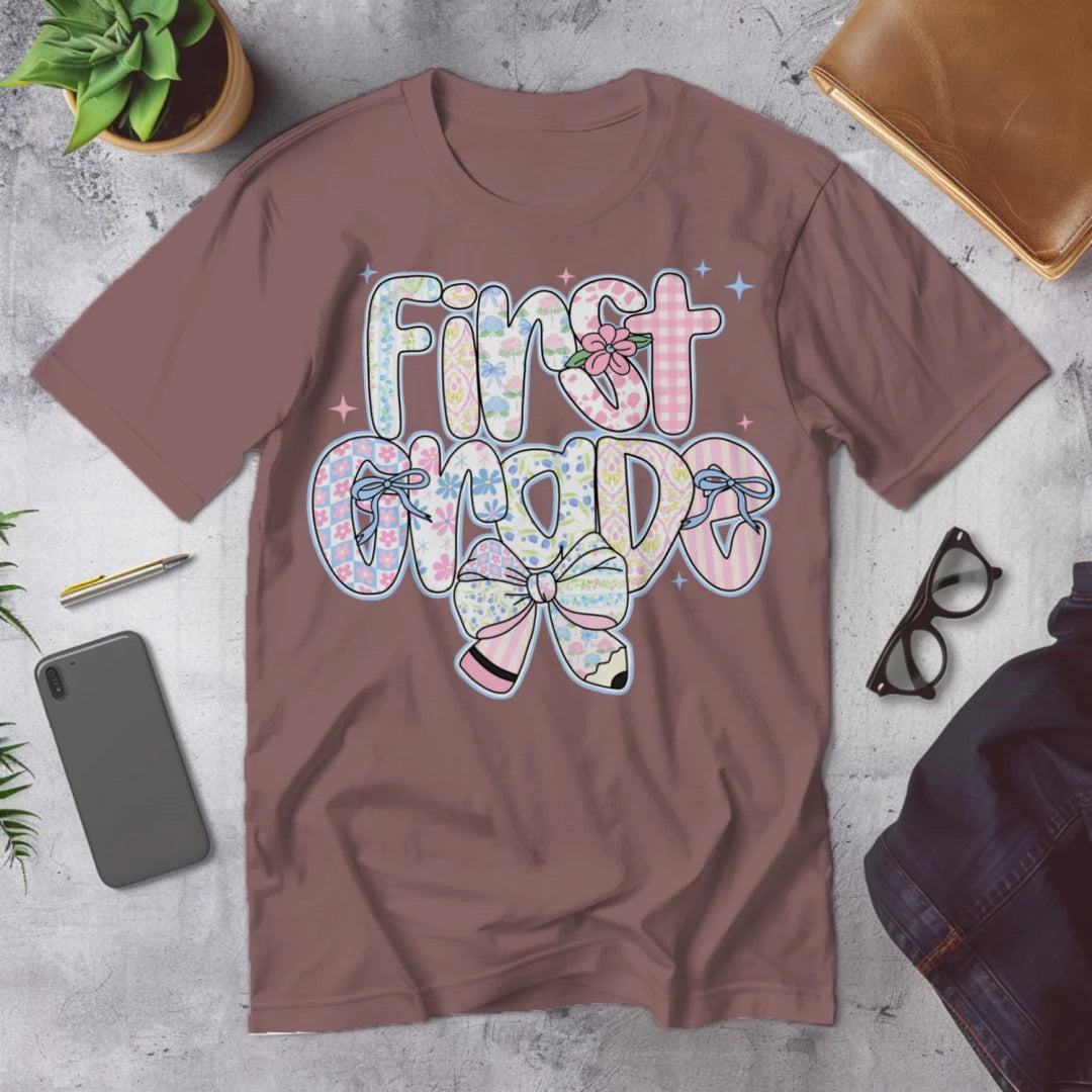 🌸 First Grade – Pastel Pattern Power 🎀✨