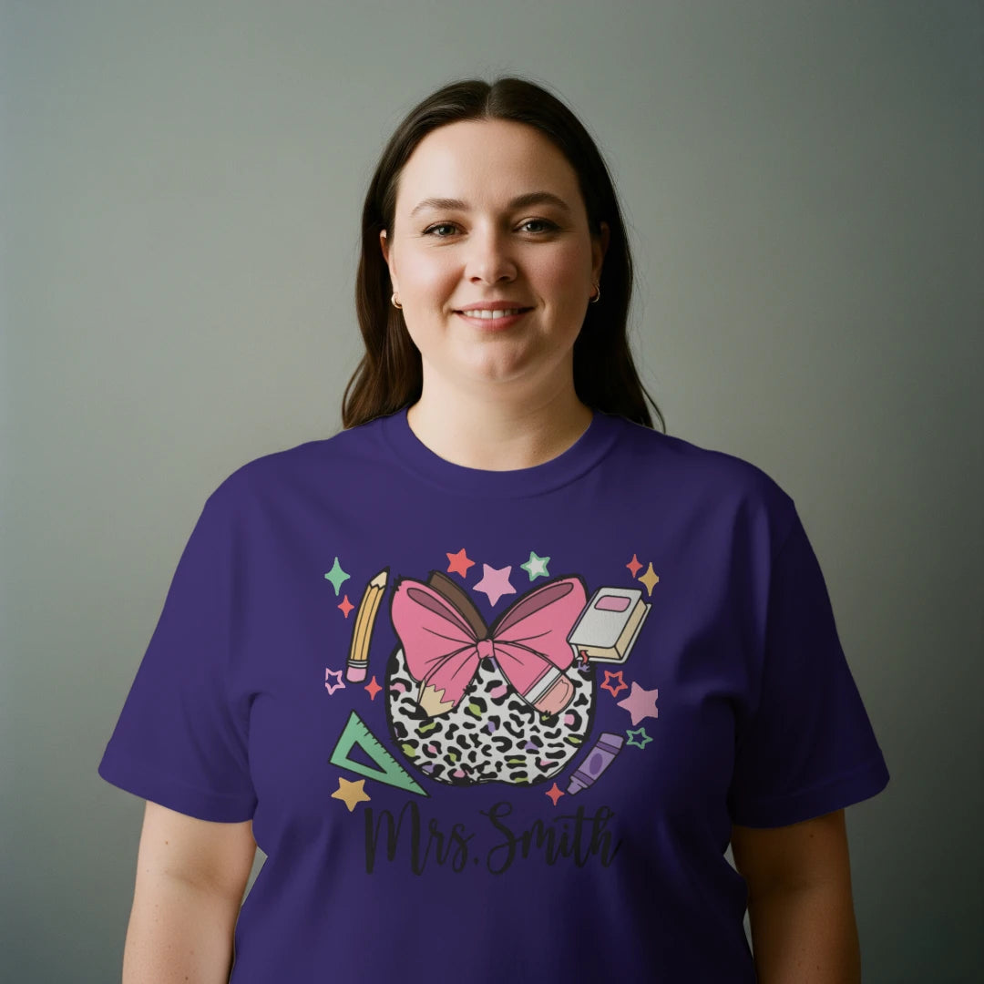 🐆🎀 Wild About Teaching – Custom Teacher Tee ✏️📚