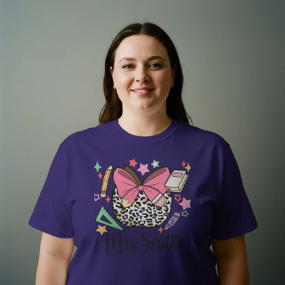 🐆🎀 Wild About Teaching – Custom Teacher Tee ✏️📚