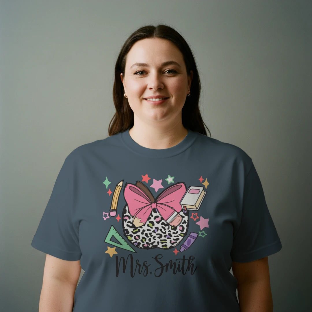 🐆🎀 Wild About Teaching – Custom Teacher Tee ✏️📚