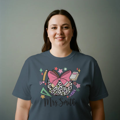 🐆🎀 Wild About Teaching – Custom Teacher Tee ✏️📚