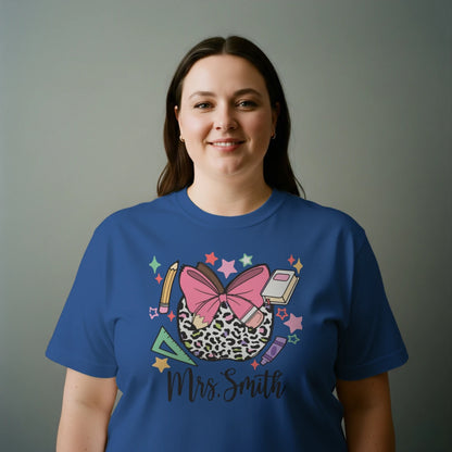 🐆🎀 Wild About Teaching – Custom Teacher Tee ✏️📚